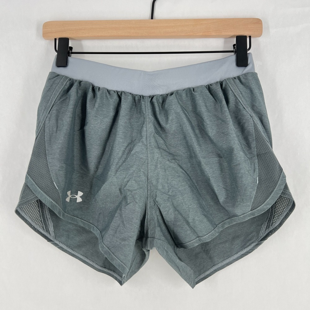 Under Armour‎ Heatgear Fly By 2.0 Running Shorts Womens XS Gray Mesh Sweat Wicks